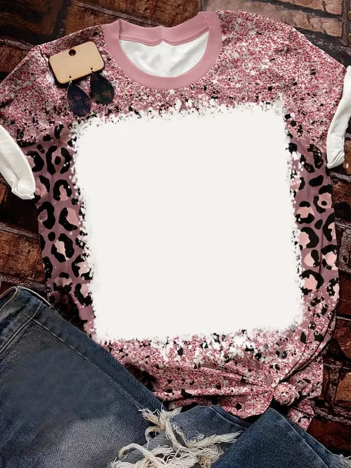 Pink Glitter Leopard Sub Shirt