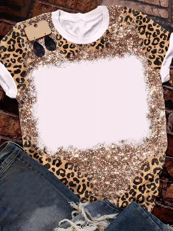 Gold Glitter Leopard Sub Shirt