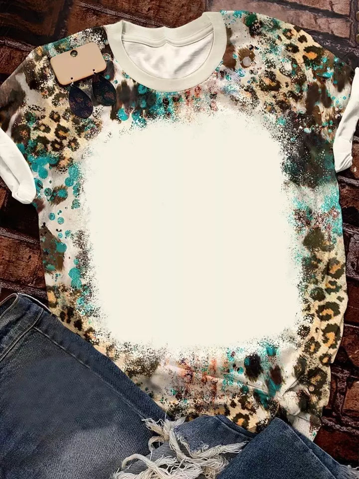 Teal Multi Leopard Sub Shirt
